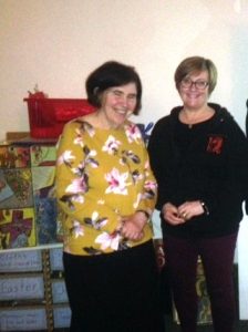 Pathway of generosity: Teresa Clements of Father Hudson's Care and Jo Burrowes of Cardinal Griffin's school chaplaincy team